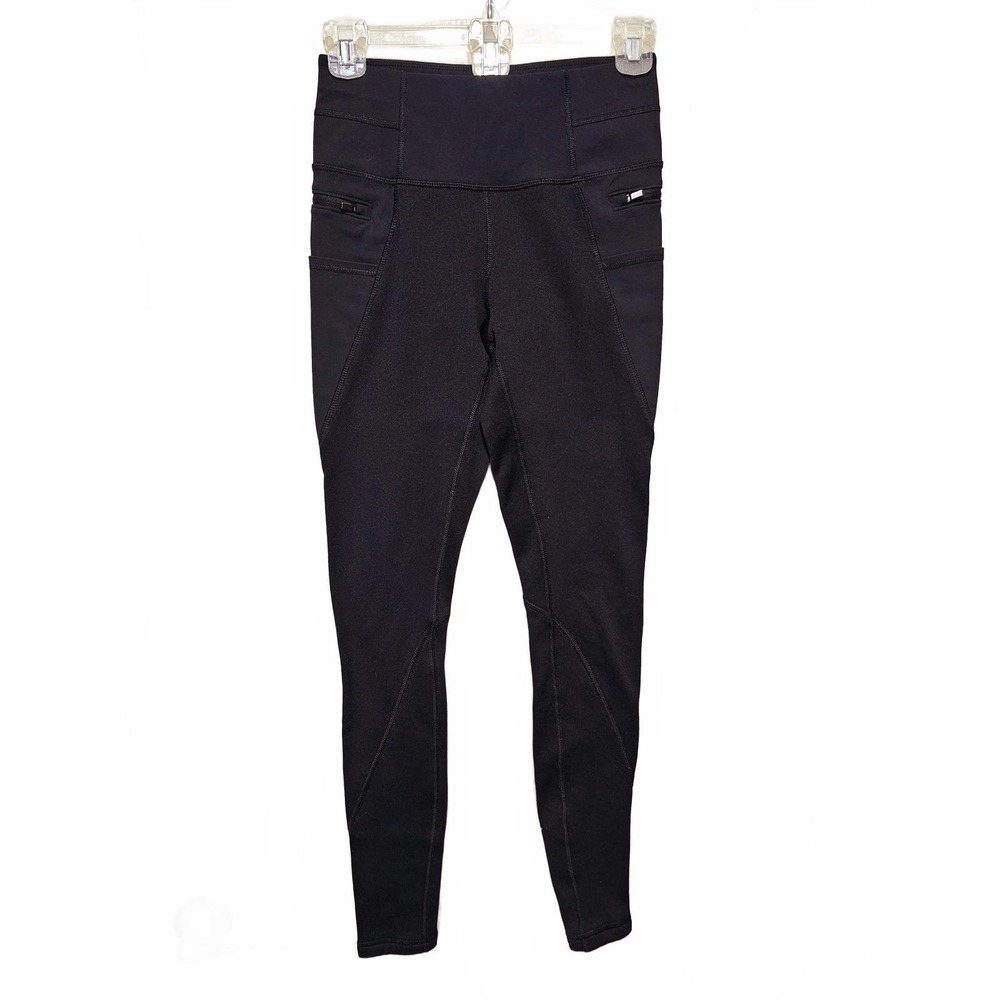 Athleta Black XS Utliity High Traverse Leggings Comfortable w Pockets Athleisure - Picture 2 of 5